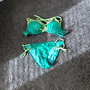 Green Victoria’s Secret push up bikini